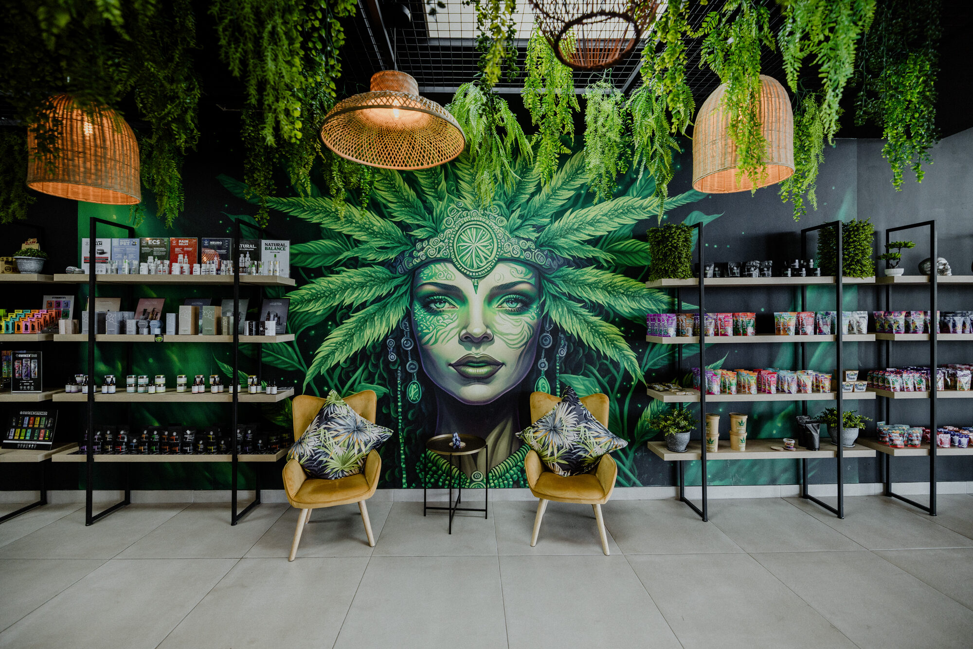 Inside a 7-Leaves store