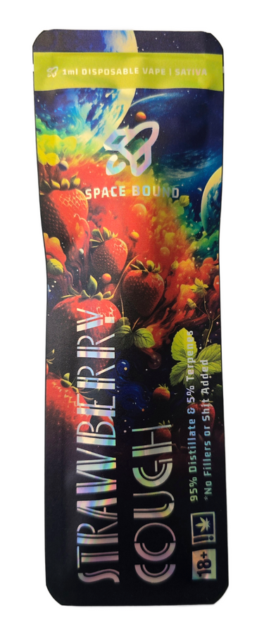 “STRAWBERRY COUGH” DISPOSABLE VAPE (SATIVA) — 1 ML
