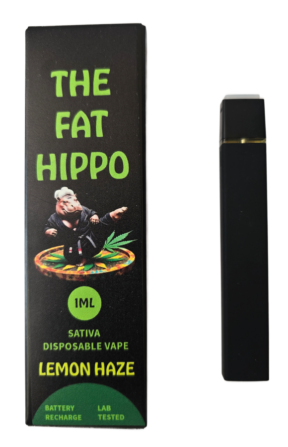 FAT HIPPO LEMON HAZE 1ML SATIVA DISPOSABLE VAPE