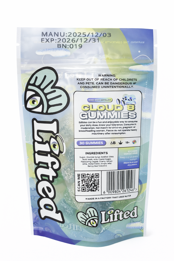 CLOUD 8 GUMMIES (DELTA-8 | 600MG | 30 × 20MG) view 2