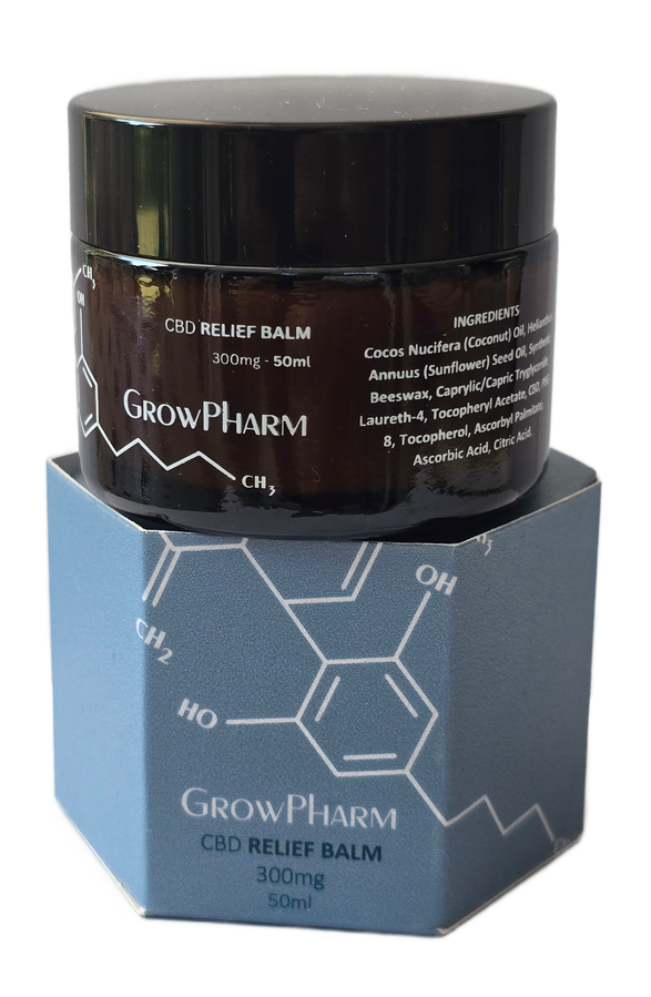 GROWPHARM CBD RELIEF BALM 300MG (50ML)