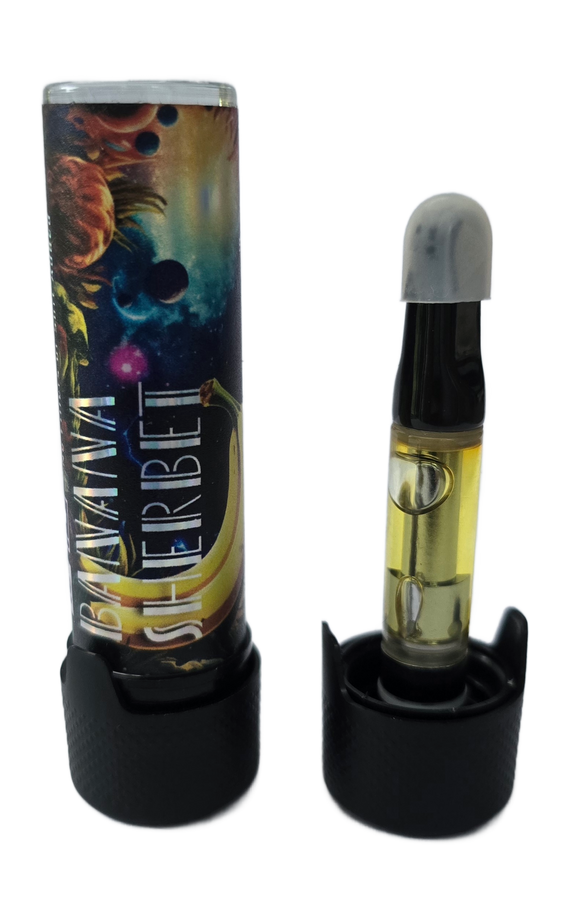 “BANANA SHERBET” VAPE CARTRIDGE (INDICA) — 1 ML view 2