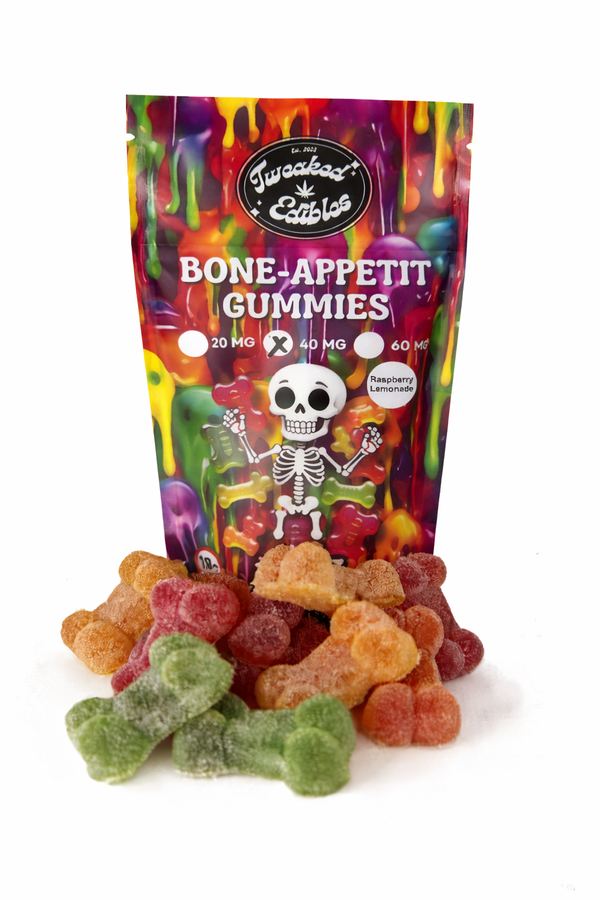 BONE-APPETIT CBD GUMMIES – RASPBERRY LEMONADE view 2