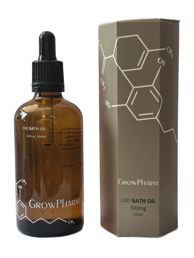 GROWPHARM CBD BATH OIL 300MG (100ML)