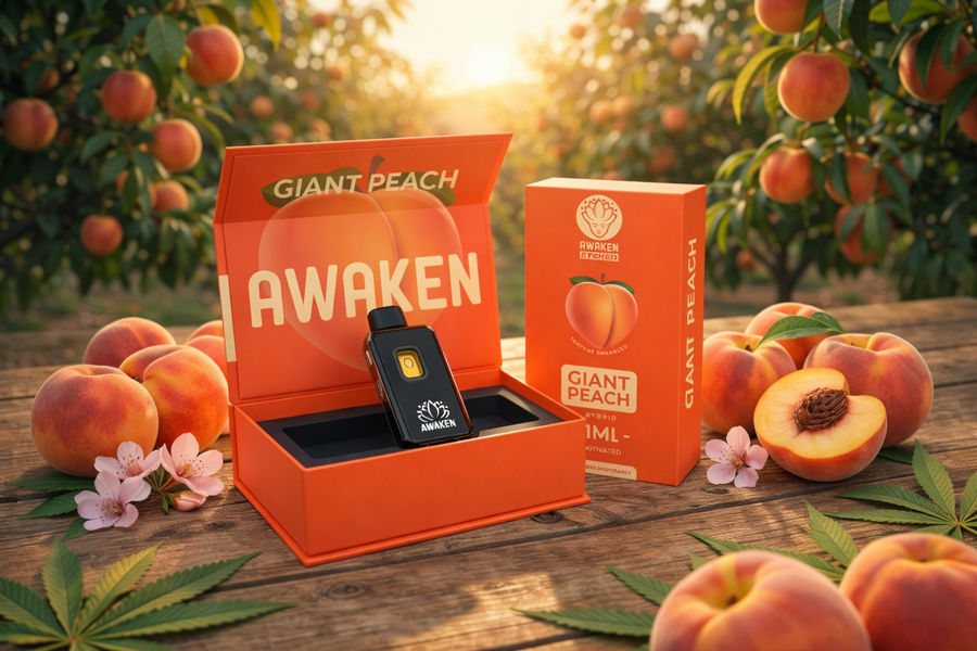 AWAKEN ETCHED – GIANT PEACH DISPOSABLE VAPE (1ML) view 5