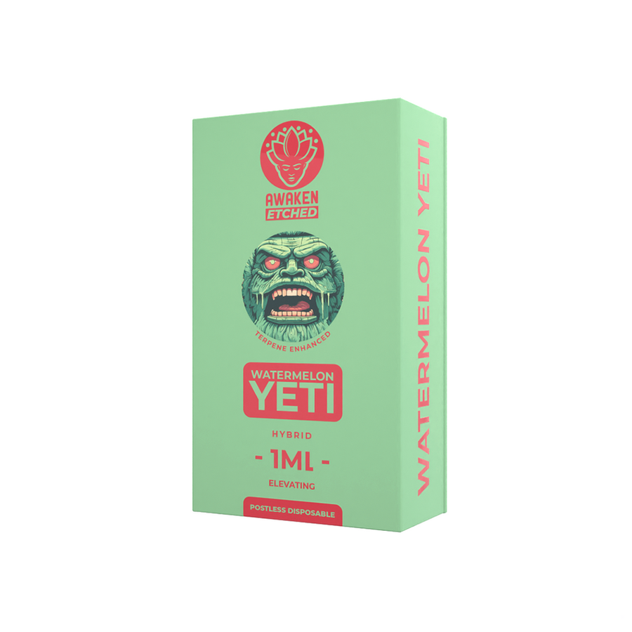 AWAKEN ETCHED DISPOSABLE VAPE -  WATERMELON YETI (1ML) view 2