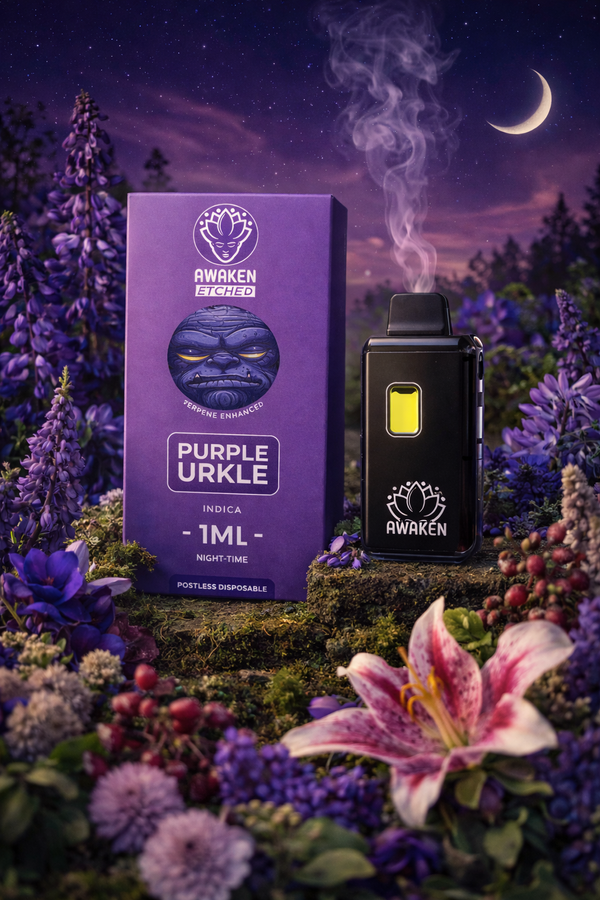 AWAKEN ETCHED DISPOSABLE VAPE - PURPLE URKLE (1ML) view 5